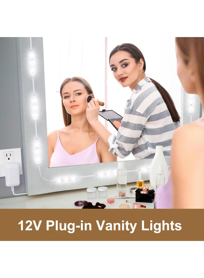 LED Vanity Mirror Lights, 3 Color 20pcs*3LEDS 12V Hollywood Style Makeup Lights Stick on, Bright Dimmable with Power Adapter (Mirror Not Included) - Image 5